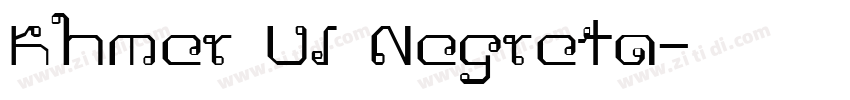 Khmer UI Negreta字体转换